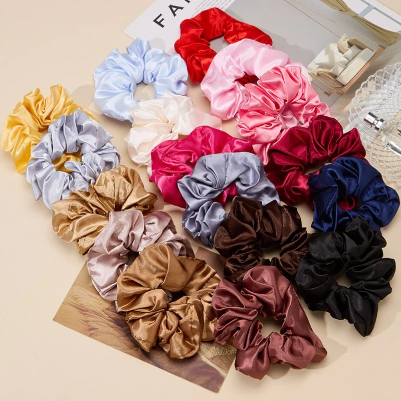 Elastic Silk Scrunchies Bands Hair Accessories