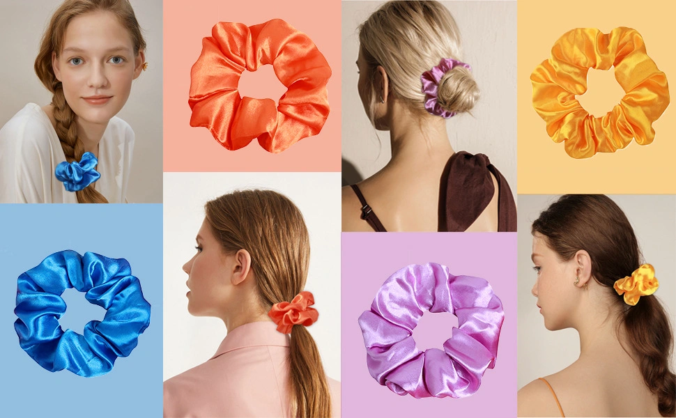 Elastic Silk Scrunchies Bands Hair Accessories